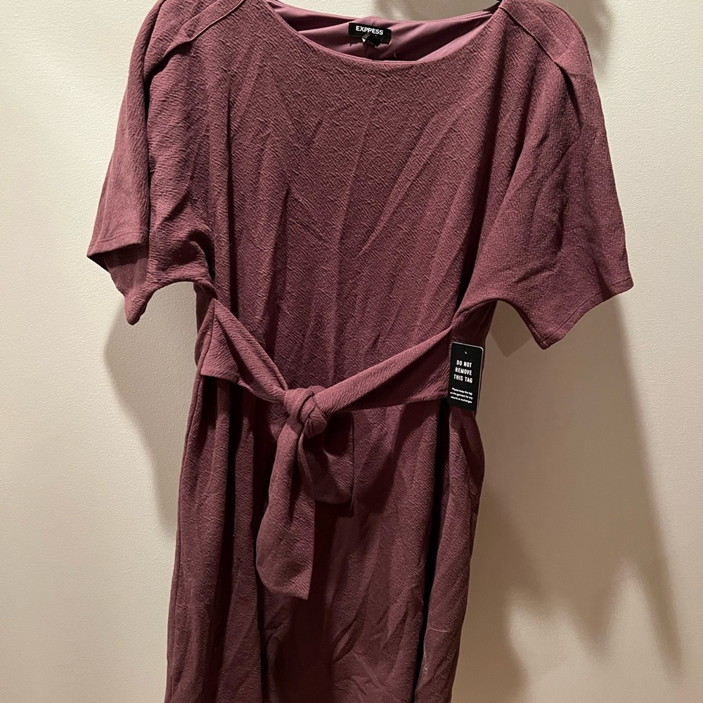 Mauve tie dress